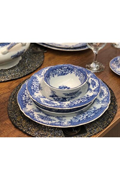 hediye ESTERHOMEDECOR 6 Kişilik 24 parça porselen klasik yemek takımı