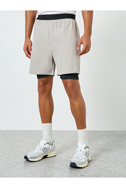 Styli Men Grey Performance Running Shorts