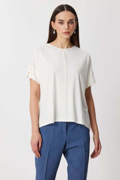 ON Μπλούζα με αξεσουάρ στα μανίκια και λεπτομέρεια ραφής