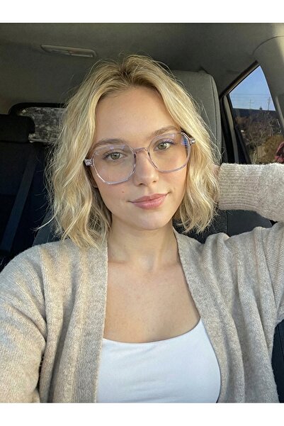 VEGA EYEWEAR Geometrıc Mor Renk köşegen hafif ürün Mavi Işık Korumalı Gözlük ...