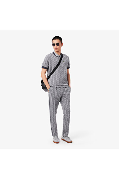 Lacoste Erkek Regular Fit Monogram Gri Eşofman Altı