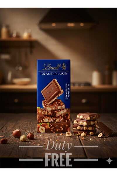 hijazigroup Lindt Grand Plaisir Milk Double Hazelnut chocolate bar 150 GR