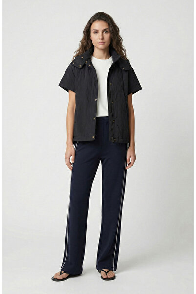 Network Siyah Modal Karışımlı Biye Detaylı Eşofman