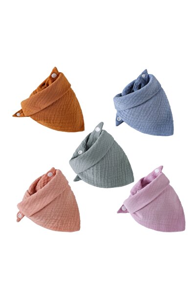 REDQUIT Set de 5 bavete REDQUIT® din bumbac 100%, multicolore