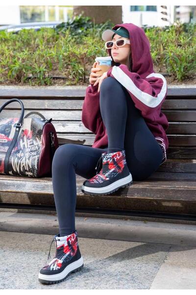 Dogo Women's Vegan Black Long Boots - What Do U Want Design