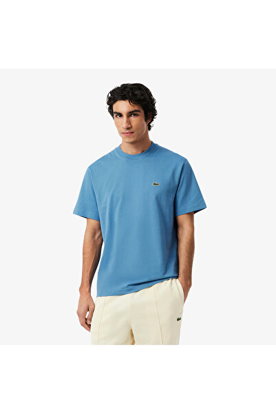 Lacoste Erkek Classic Fit Bisiklet Yaka Mavi T-Shirt