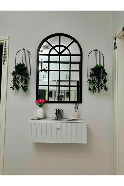 Ömür hobi YILDIZ BEYAZ MDF DUVARA MONTE KAPAKLI DRESUAR( 69 cm)