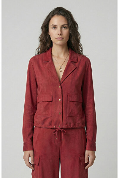 Network Vişne Cupro Gömlek