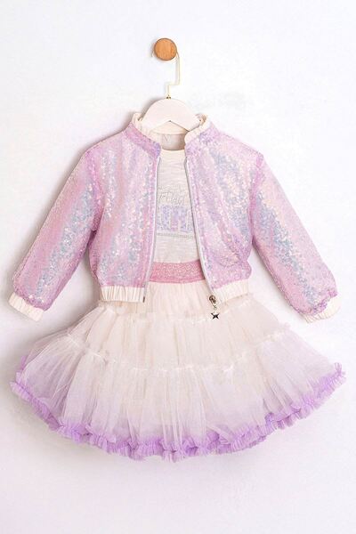 HAUSEkids 2-5 Yaş Magic Kız Çocuk 3'Lü Takım-Lila