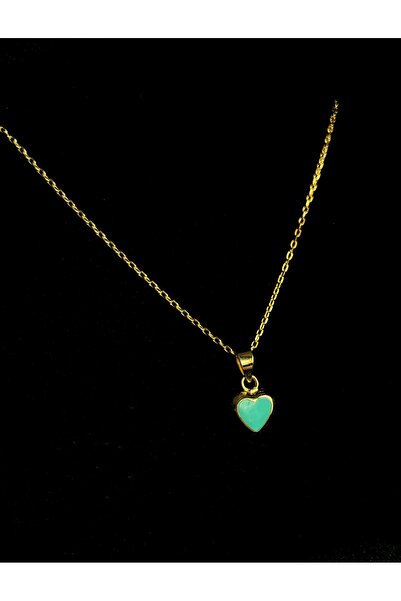 Miltonia Mavi Sedefli Kalp 925s Gümüş Kolye