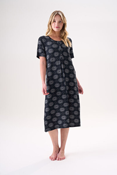 Etoile Бамбукова дамска лятна рокля с къс ръкав под коляното 26212