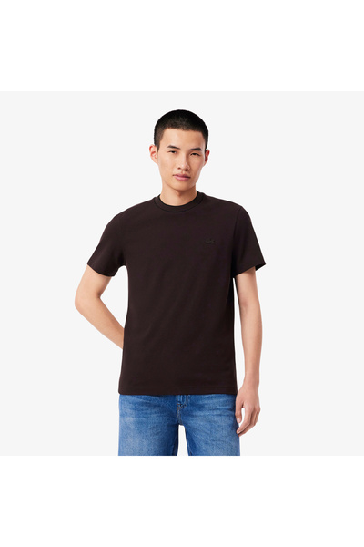 Lacoste Erkek Regular Fit Bisiklet Yaka Kahverengi T-Shirt
