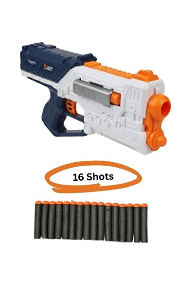 Premium مسدس لعبة سهام إسفنجية بـ 16 طلقة مع سهام أمان