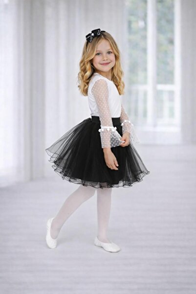 Dıgıl Kids Set pentru fete Fustă tutu spaniolă Badi Roșu Alb