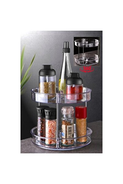 Düzen Organizer Multi-Purpose Rotatable 2-Tier Organizer Kitchen Bathroom Mak...