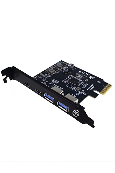 NPO 2AC 4 Portlu 2x Type-C ve 2x USB 3.0 (USB 3.2 Gen1) 5Gbps PCI-E Genişletm...