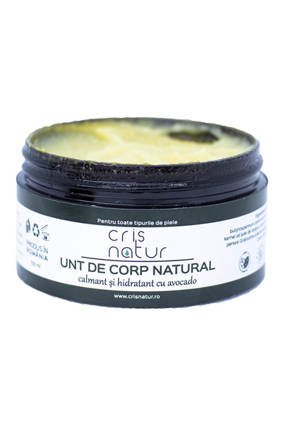 Cris Natur Body Butter with Avocado Hydrating Soothing, Handmade in Romania