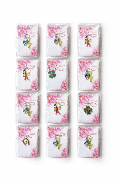 OEM Set of 100 mixed pattern martisoras, elegant individual packaging, 9x5cm