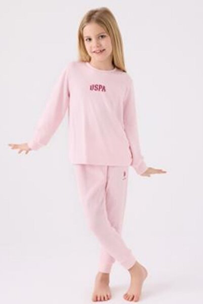 U.S. Polo Assn. 4-15 Years Old Licensed Us Polo Assn Girls' Suit-Pink