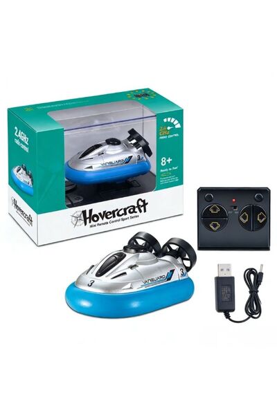 Premium لعبة قارب هوفركرافت صغير للسباق يعمل بالتحكم عن بعد، مزود بشاحن USB