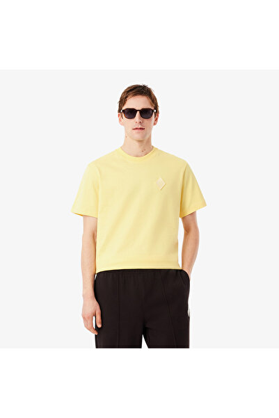 Lacoste Erkek Classic Fit Bisiklet Yaka Sarı T-Shirt