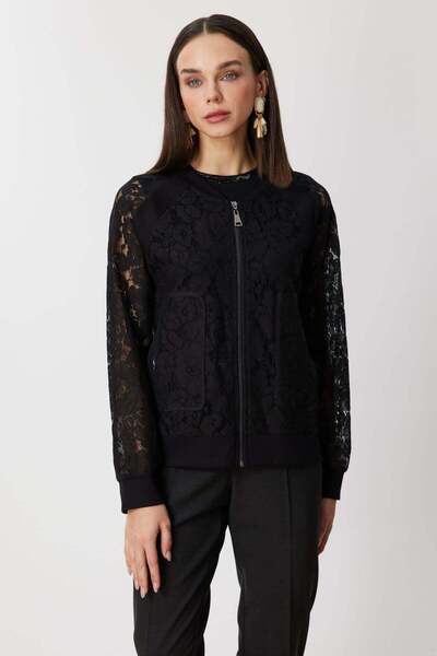 ON Dantelli Yan Cepli Ceket