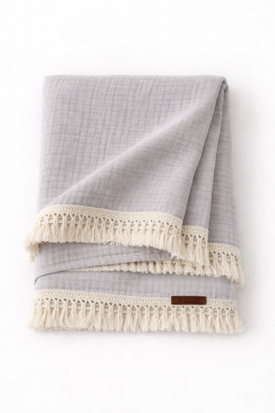 Jaju Baby 4 Katlı Müslin Bebek Battaniyesi 110x110 cm – Nefes Alan %100 Pamuk