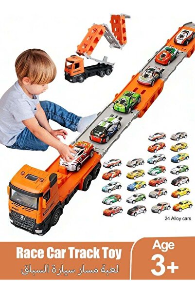Generic Racing Track Car Toy Foldable Race Tracks Car Carrier Toy for Toddler...