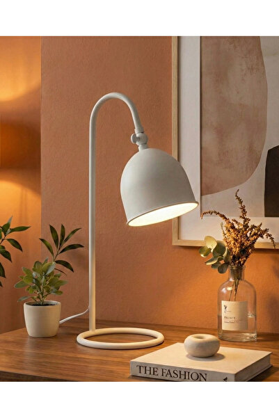 avizade Zeta White Retro Industrial Metal Study Desk Lamp - Decorative Office...