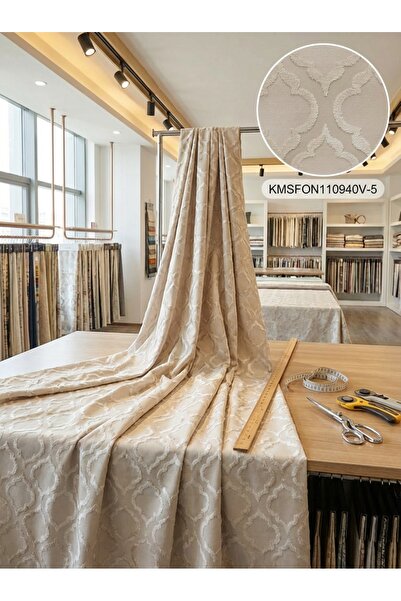 LEVENT ÖZEL Döşemelik Jakar Desenli Fon Perdelik Kumaş 100en140boy