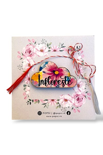 POPSİ Brosa din lemn - Norisor "Infloreste"