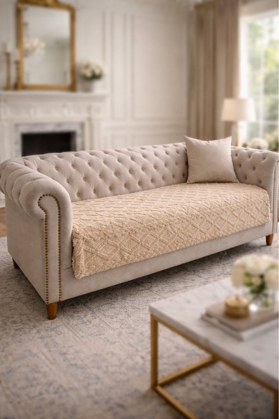 Decomia Home Embossed Soft Furry Sofa Cover Seat Cover Covering the Chain Sea...