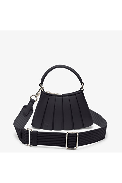 Lacoste Mini Lenglen Kadın Deri Siyah Omuz Çantası