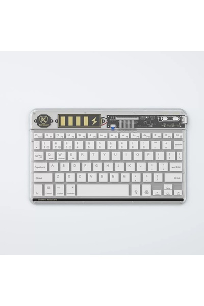 XTRIKE ME Şeffaf Detaylı Katlanabilir Bluetooth Klavye - Ultra İnce Zr612