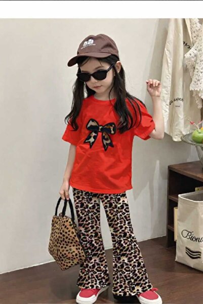 New Shine Tricou pentru copii roșu cu imprimeu panglică