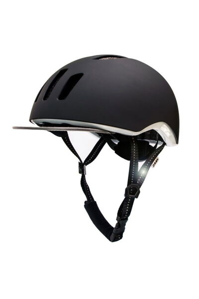 Crazy Safety Cască de bicicletă pentru adulți, curea reflectorizantă și lumin...