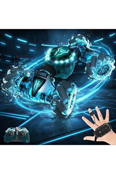 MJ TOYS Uzaktan Kumandalı Şarjlı Led Işıklı Bilekten Kontrollü Araba Akrobat ...