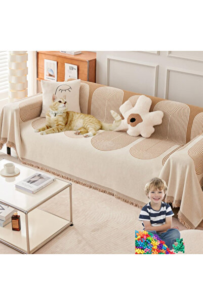 Generic Sofa Cover Double Side Couch Covers Fashion Nordic Style Knitted Tass...