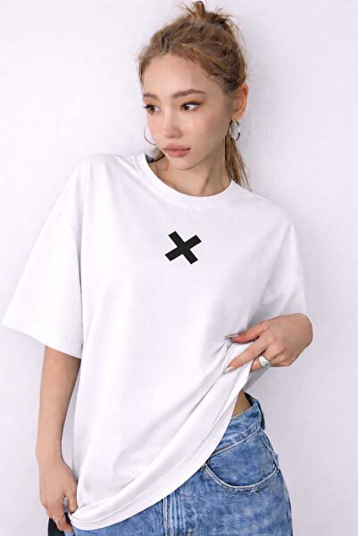 New Shine Λευκό μπλουζάκι με στάμπα X
