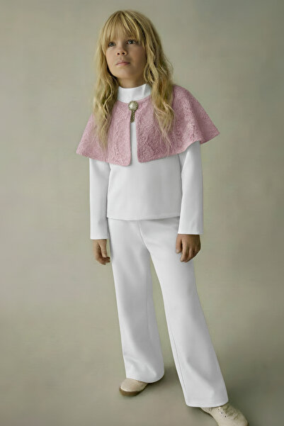 FESSHERA KİDS Set 3 piese pentru fete, din bumbac, cu broșă și detaliu de înc...