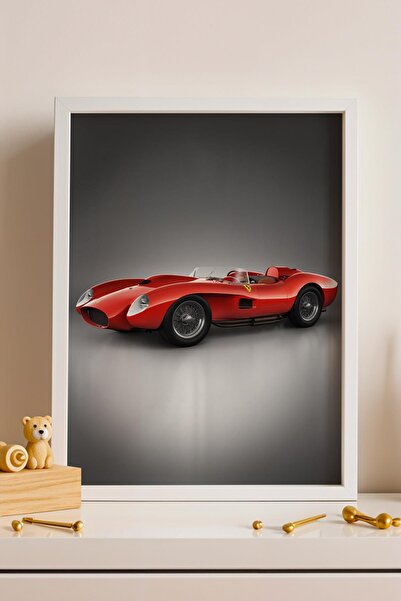 Saturn 1957 Ferrari 250 Testa Rossa Tablou cu ramă cu mașină Colecție de mași...