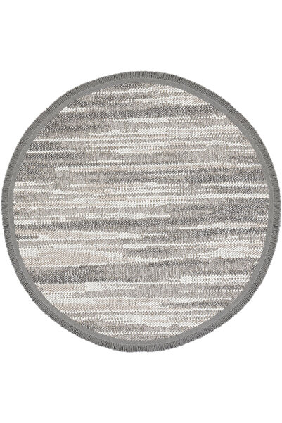 Cool Halı Mikasa Yuvarlak Gri Vizon Modern Kolay Temizlenir Dokuma Taban Giyi...