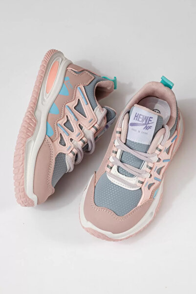 Zaira Ροζ παιδικά αθλητικά παπούτσια από οικολογικό δέρμα Calista #24366 - 30