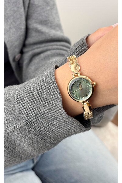 Sacha Accessories Daire Kadran Ayarlanabilir Yeşil Kol Saati