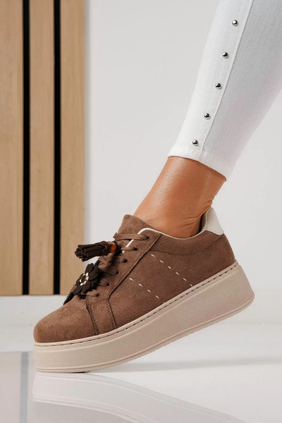 Zaira Women's brown suede sneakers Aliss #24315 - 40