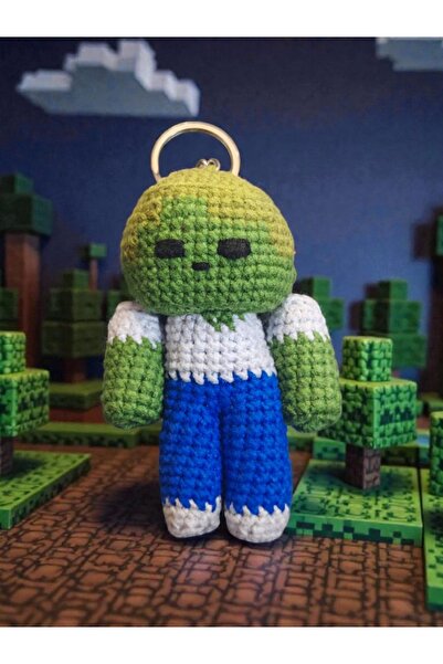 ayta kids clothing toys Amigurumi el yapımı minecraft zombi karakter anahtarlık