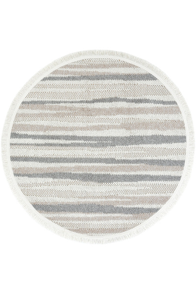 Cool Halı Mikasa Bej Gri Vizon Yuvarlak Bukle Modern Makine Dokuma Dekoratif ...