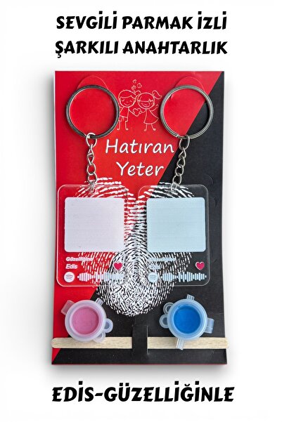 VERA HOUSE Lover's Fingerprint Keychain Set - Lover, Friendship Fingerprint P...