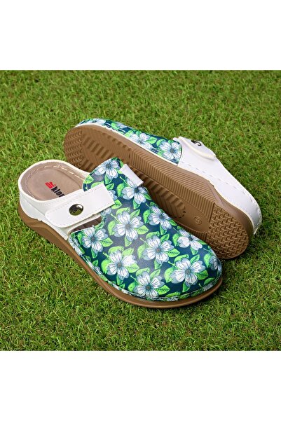 DR KLOMPA Women's Medical Clogs, 154466, With Flowers