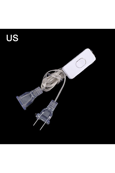 Choice US 1Pc Plug Extender Wire With Switch EU/US Plug for LED String Light ...